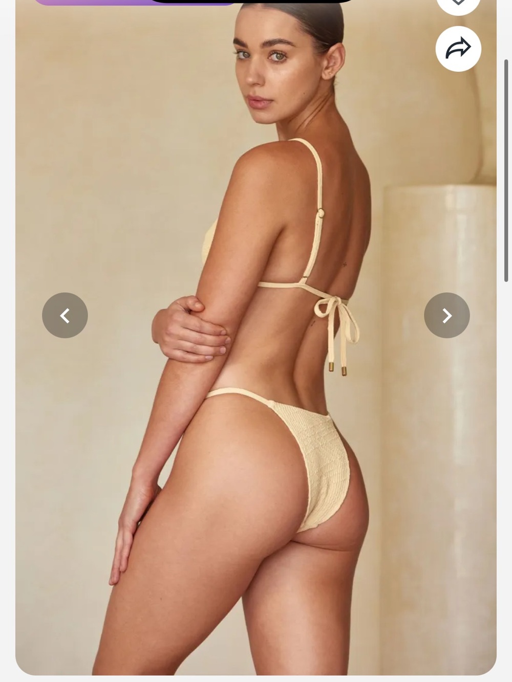Monday Swimwear Barbados Bottom - Raffia Summer Plaid